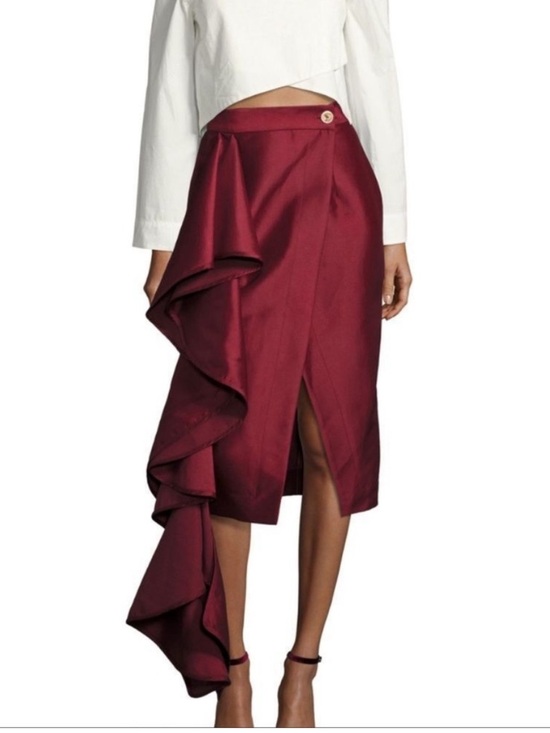 Solace London Dresses & Skirts - Solace London Red Ruffle Skirt Size 6